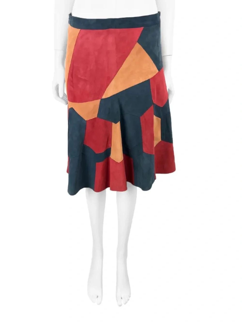 Two-Piece Set in Navy, Rust & Burgundy
